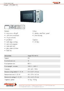 Gebruiksaanwijzing STENGEL minikeuken MINSTE1012001268100