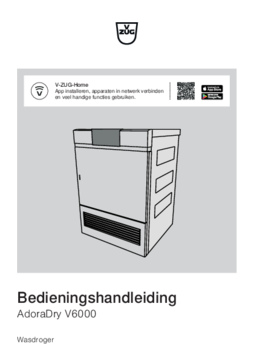 Gebruiksaanwijzing V ZUG droger warmtepomp AdoraDry V6000 L