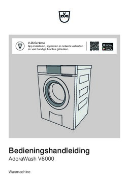 Gebruiksaanwijzing V ZUG wasmachine AdoraWash V6000 R
