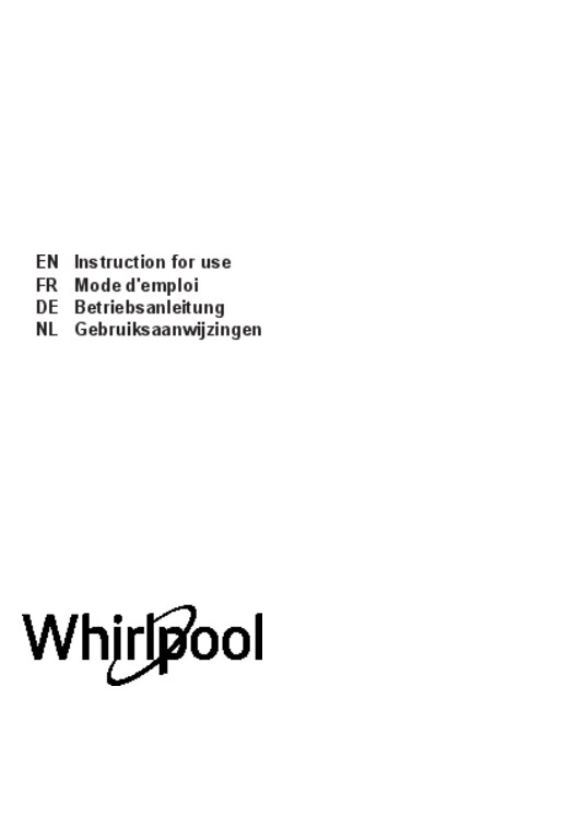 Gebruiksaanwijzing WHIRLPOOL afzuigkap vlakscherm WAH 65 LM X