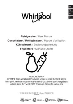 Gebruiksaanwijzing WHIRLPOOL koelkast WHG2 6574W XK5E