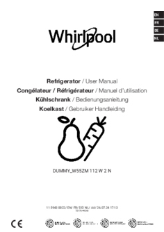 Gebruiksaanwijzing WHIRLPOOL vrieskast tafelmodel W55Z1 112W