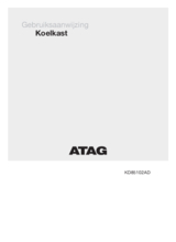 Gebruiksaanwijzing ATAG koelkast inbouw KD85102AD