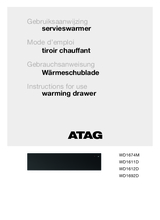 Gebruiksaanwijzing ATAG warmhoudlade blacksteel WD1612D