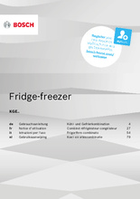 Gebruiksaanwijzing BOSCH koelkast rvs-look KGE39ALCA