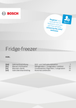 Gebruiksaanwijzing BOSCH koelkast rvs-look KGN392LDF