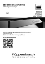 Gebruiksaanwijzing KUPPERSBUSCH oven inbouw CBP6550.0W