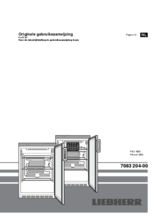 Gebruiksaanwijzing LIEBHERR koelkast professioneel onderbouw rvs-look FKvesf1803-20