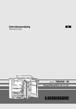 Gebruiksaanwijzing LIEBHERR koelkast tafelmodel T1410-22