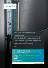 Gebruiksaanwijzing SIEMENS side-by-side koelkast rvs KA93DAIEP