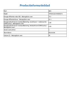 Instructie AEG combi stoomoven inbouw zwart TP9SK821B