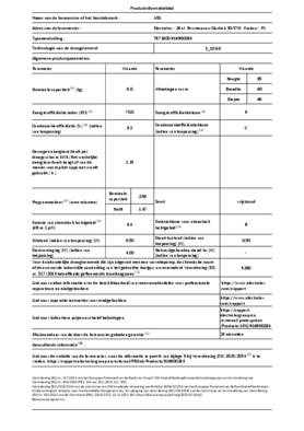 Instructie AEG droger warmtepomp TR71800