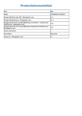 Instructie AEG oven inbouw rvs OU5PB40SM