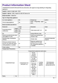 Instructie ATAG koelkast inbouw KS38178A
