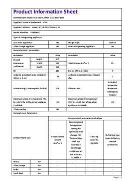 Instructie ATAG vrieskast inbouw KD65088C