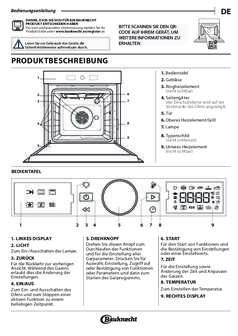 Instructie BAUKNECHT oven inbouw zwart BBI5S8HM1SK