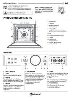 Instructie BAUKNECHT oven inbouw zwart BBI5S8PM1SK