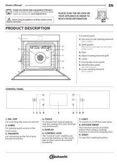 Instructie BAUKNECHT oven inbouw zwart BBI98FPT2SK