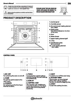 Instructie BAUKNECHT oven inbouw zwart BBI9P8HT2SK