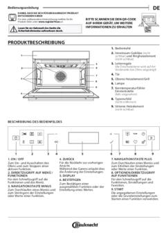 Instructie BAUKNECHT oven met magnetron inbouw BCW7O7HTSK 