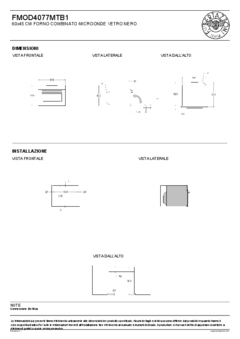 Instructie BERTAZZONI oven met magnetron inbouw FMOD4077MTB1