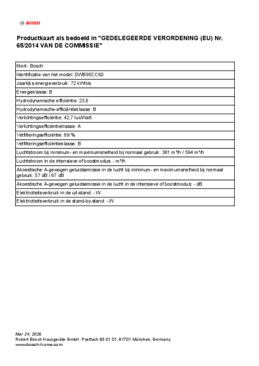 Instructie BOSCH afzuigkap wand matzwart DWB95CC60
