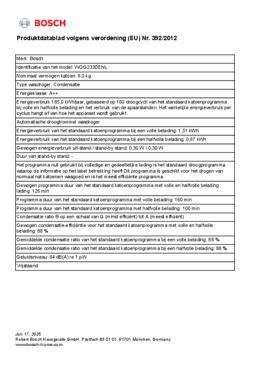 Instructie BOSCH droger warmtepomp WQG233DENL