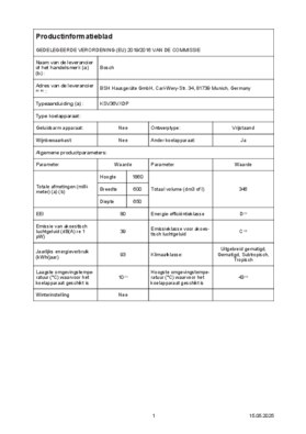 Instructie BOSCH koelkast KSV36VXDP