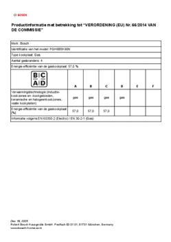 Instructie BOSCH kookplaat inbouw PGH6B5K90N