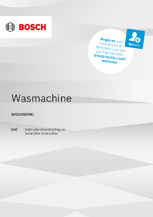 Instructie BOSCH wasmachine WGG246Z0NL