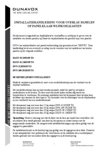 Instructie DUNAVOX wijnkoelkast onderbouw overlay paneel FLOW DAUF 41.146DOP.TO