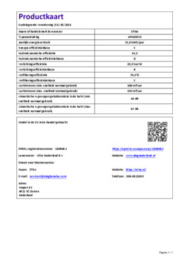 Instructie ETNA afzuigkap wand rvs AP460RVS