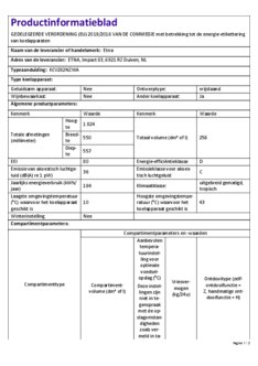 Instructie ETNA koelkast KCV282NZWA