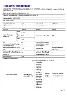 Instructie ETNA koelkast inbouw KCD9178CNF
