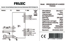 Instructie FRILEC vrieskast BREMEN295 HF H040DDI