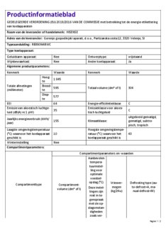Instructie HISENSE koelkast RB390N4BWC
