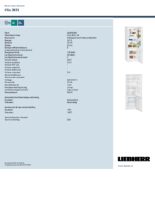 Instructie LIEBHERR koelkast CUe 2831 26