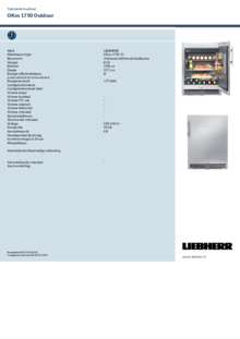 Instructie LIEBHERR koelkast OKES 1750 21