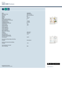 Instructie LIEBHERR koelkast onderbouw UIKP 1550 25