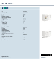 Instructie LIEBHERR koelkast onderbouw UIKo 1550 25