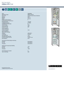 Instructie LIEBHERR koelkast rvs CBNstc 579i 20