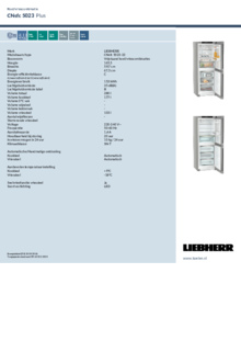 Instructie LIEBHERR koelkast rvs look CNsfc 5023 22