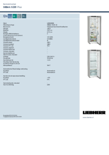 Instructie LIEBHERR koelkast rvs look SRBsfc 5220 22