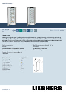 Instructie LIEBHERR koelkast side by side rvs XRFsd 5220 22