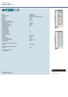 Instructie LIEBHERR side by side koelkast XRFsd 5230 20