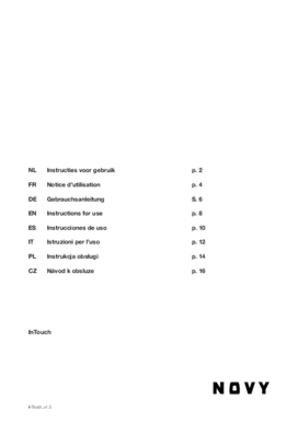 Instructie NOVY kookplaat inductie mat zwart 1768 G1
