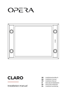 Instructie OPERA afzuigkap plafond CLARO CCL086B1