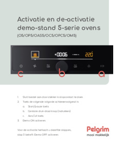 Instructie PELGRIM oven met magnetron inbouw OM540MAT