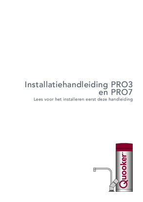 Instructie QUOOKER kokend water kraan PRO3 Flex Square RVS