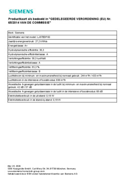 Instructie SIEMENS afzuigkap inbouw LJ67BDP60